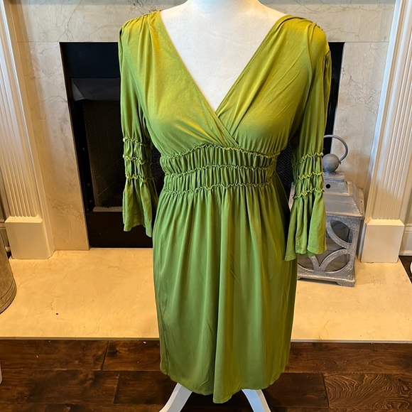 Max Edition Dresses & Skirts - Lime Green knit dress.  Size L. Worn once. Listing# 479